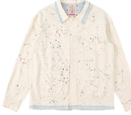 PROS/Q20XX204手工泼墨印花麻棉衬衫夹克 商品图0