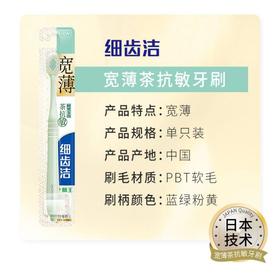 狮王细齿洁宽薄茶抗敏牙刷