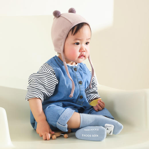 【2双装 卡通公仔点胶地板袜】春秋季新款婴儿袜子卡通公仔宝宝袜防滑地板袜新生儿中筒棉袜 商品图2