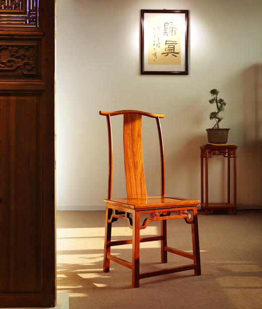 红桥红  家具严选  缅甸花梨（大果紫檀）【嘉木堂 C背 灯挂椅】 商品图0