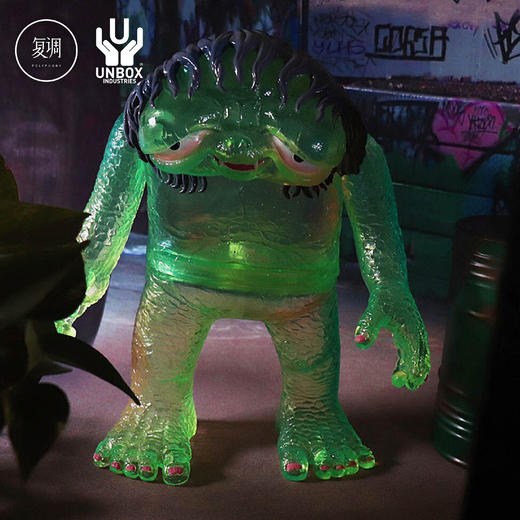 现货 Unbox 我的可爱怪物 大脚板 透明绿 搪胶 商品图3