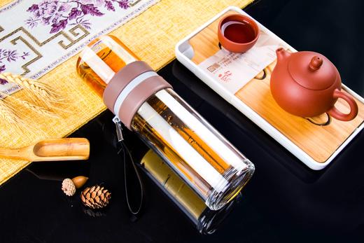 富光拾喜 茶水分离泡茶杯 高硼硅玻璃 茶水杯 260ml 商品图0