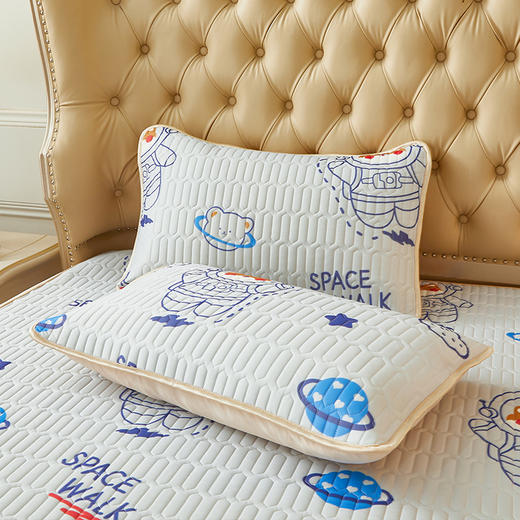 【大豆纤维 乳胶凉席三件套】夏日睡眠黑科技 天然冰感 清爽透气 凉感冰丝面料 不闷不热不沾身 自带清凉 持久凉爽 商品图6