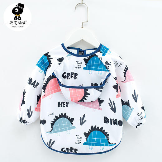 【防水耐脏 解决妈妈烦恼】儿童罩衣全身防水长袖反穿衣宝宝吃饭衣围裙小孩罩衣婴儿围兜护衣 商品图10