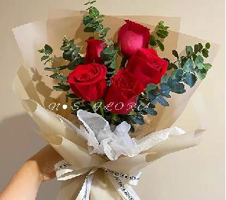 小确幸  5朵红玫瑰花束 【BC】【AM】 商品图0