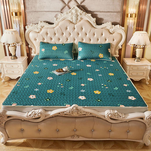 【大豆纤维 乳胶凉席三件套】夏日睡眠黑科技 天然冰感 清爽透气 凉感冰丝面料 不闷不热不沾身 自带清凉 持久凉爽 商品图4