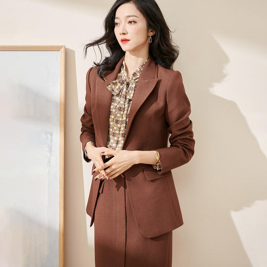 剩S 米思阳2024秋季新款知性通勤修身西装外套百搭职业正装西服女0402 商品图2