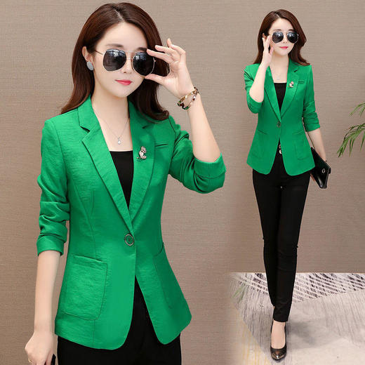 TZF-KMHY220302新款时尚气质休闲薄款小西装外套 商品图4