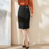 剩S 米思阳2024秋季新款时尚设计感修身显瘦包臀裙提花黑色半身裙0003 商品缩略图2
