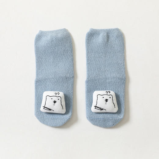 【2双装 卡通公仔点胶地板袜】春秋季新款婴儿袜子卡通公仔宝宝袜防滑地板袜新生儿中筒棉袜 商品图6