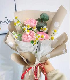 感恩的心  3朵粉色康乃馨花束【BC】【AM】 商品图0