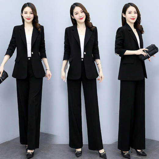 时尚休闲气质高级感，西装阔腿裤两件套 HR-GJC6211 商品图4