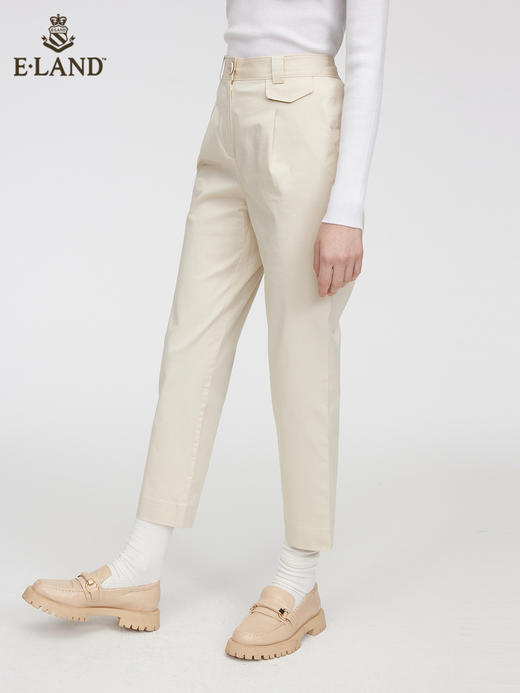 ELAND衣恋2022年春季新款时尚百搭简约微廓通勤萝卜裤休闲裤女EETCC12E1M 商品图0