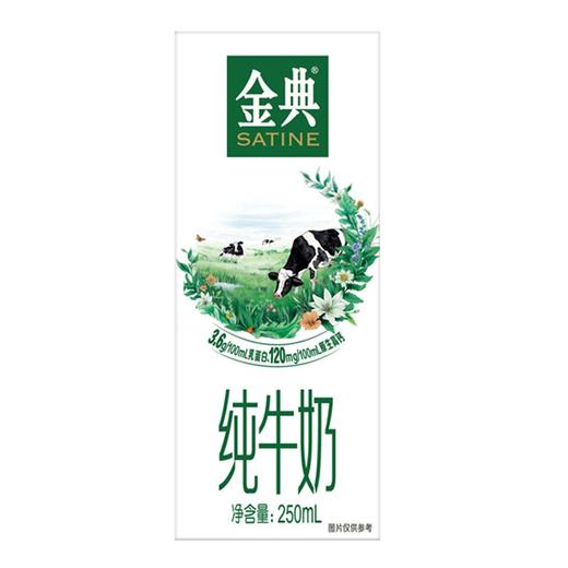 伊利 金典纯牛奶250ml*12盒/箱（礼盒装）（王菲推荐） 商品图1
