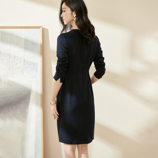 剩S/M 米思阳2025春季新款时尚气质轻奢亮葱连衣裙高腰修身显瘦裙子0008 商品图3