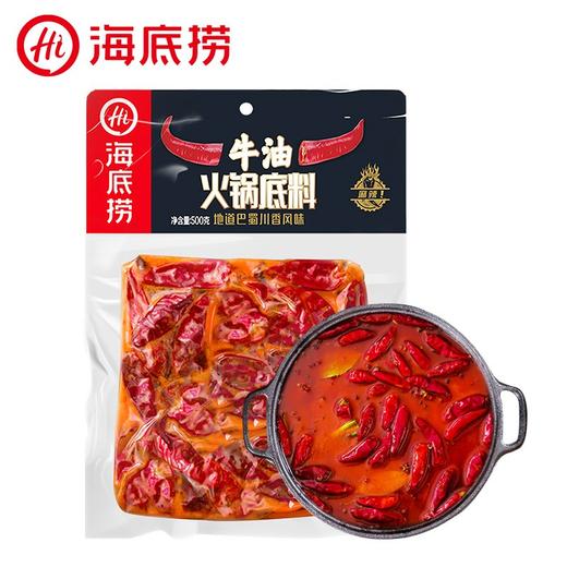 海底捞 火锅调料 手做牛油麻辣火锅底料（浓香型)500g 商品图0