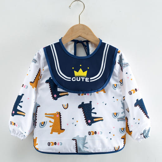 【防水耐脏 解决妈妈烦恼】儿童罩衣全身防水长袖反穿衣宝宝吃饭衣围裙小孩罩衣婴儿围兜护衣 商品图12