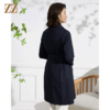 佐尔美春新款气质长款经典束腰双排扣英伦长风衣E13FC19 商品缩略图4