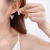韩国气质简约微镶锆石水晶蝴蝶耳环耳钩  SM-HR01218 商品缩略图1