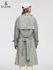 ELAND衣恋2022年春季新款气质薄荷色翻领双排扣可拆腰带风衣女EEJTC12H4B 商品缩略图2