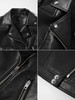 Lagogo拉谷谷2022年春季新款翻领黑色外套女短款皮衣摩登气质显瘦LARR132A43 商品缩略图2