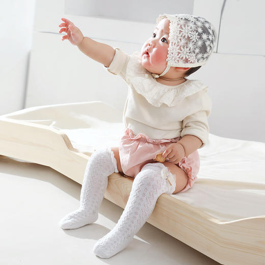 【3双装 轻薄透气 防滑防蚊】春夏薄款网眼婴儿袜子新生儿宝宝长筒袜儿童中筒袜棉袜男童女童 商品图4