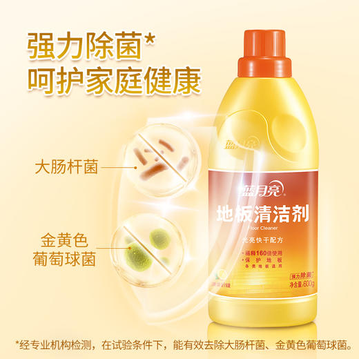 蓝月亮地板清洁剂600g/瓶 去污除菌 呵护全家健康 不刺鼻 快干不沾脚 木地板瓷砖大理石等多场景适用 商品图1
