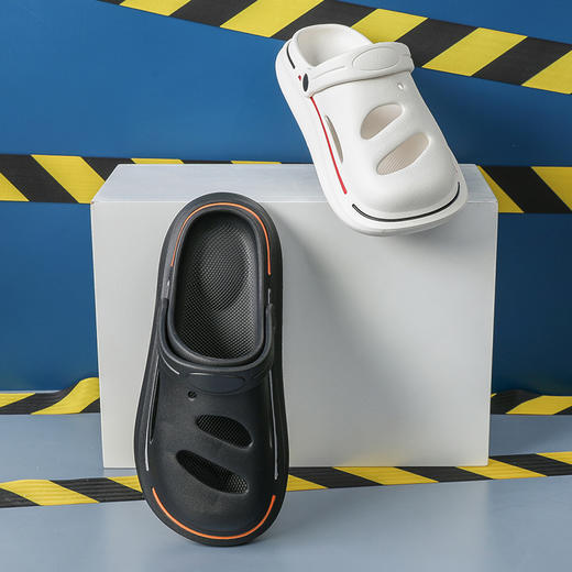 【一鞋两穿 踩屎气垫感】男女室内/外防滑洞洞鞋 久穿耐磨 防撞鞋头 透气夏季防臭拖鞋 柔韧有型灵活弯曲 商品图2