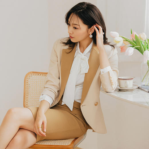 春秋职业装气质女神范套装时尚长袖西装外套轻熟风套裙正装 商品图1