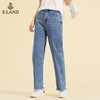 ELAND衣恋2022年春季新款小个子显瘦简约百搭磨边微喇裤牛仔裤女EETJC11H3D 商品缩略图1