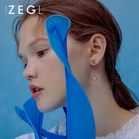 ZEGL不对称星球耳环女2021新款潮耳坠气质长款耳钉耳饰耳夹无耳洞