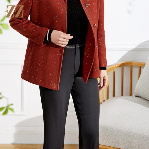 佐尔美春季新款 气质宽松直筒黑色长裤女E12KC119 商品图4