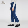 ELAND衣恋2022年春季复古港风裤脚毛边显瘦喇叭纯色牛仔裤女EETJC12H2M 商品缩略图0