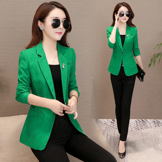 TZF-KMHY220302新款时尚气质休闲薄款小西装外套 商品图5