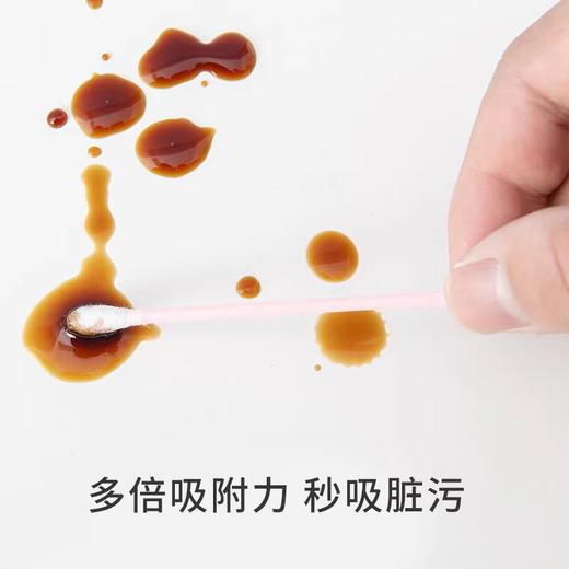 【买2盒送1盒】两用型双头棉签带耳勺棉棒 一次性化妆棉清洁棉棒2合1耳勺-优睿家居 商品图3