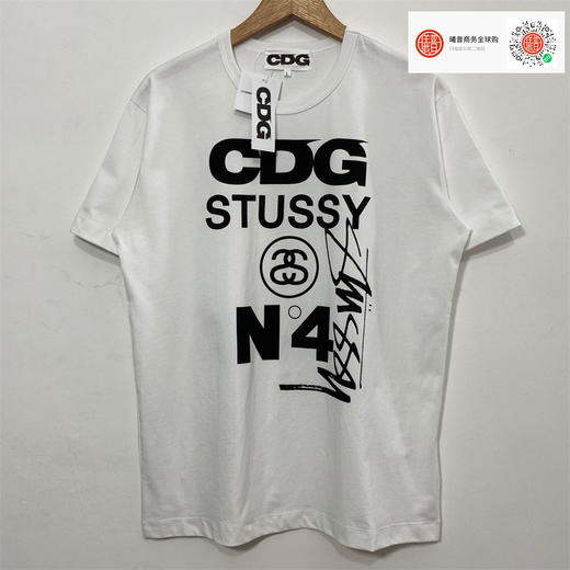 （CN) CDG X STUSSY 折扣！男女同款T恤 黑/白两个颜色！size：S M L XL 商品图2