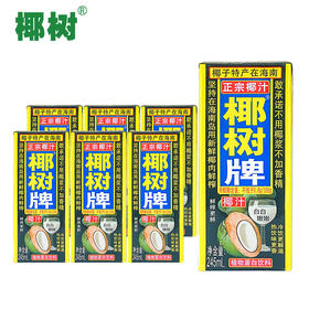 椰树 椰汁正宗椰树牌椰子汁饮料 六连包 245ml*6盒/组 植物蛋白饮料