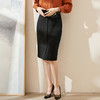 剩S 米思阳2024秋季新款时尚设计感修身显瘦包臀裙提花黑色半身裙0003 商品缩略图1