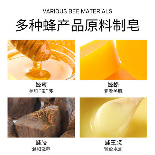 【买2送1买3送2】HZ蜂巢皂 5大蜂原料深层清洁焕白养肤 100g/盒 商品图3