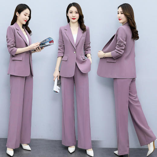 时尚休闲气质高级感，西装阔腿裤两件套 HR-GJC6211 商品图1
