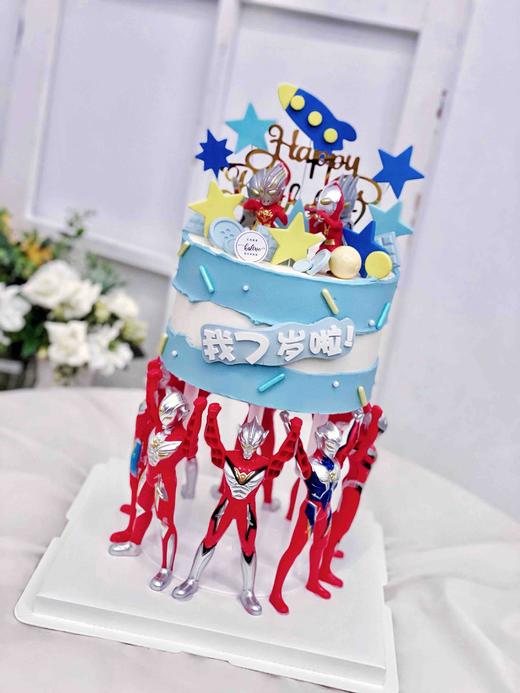 悬浮奥特曼周岁生日蛋糕 商品图1