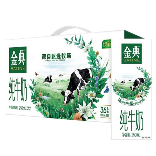 伊利 金典纯牛奶250ml*12盒/箱（礼盒装）（王菲推荐） 商品图0