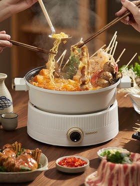【官方直营】大宇电火锅锅分体式鸳鸯锅火锅家用电锅蒸煮炒菜一体大容量电炒锅