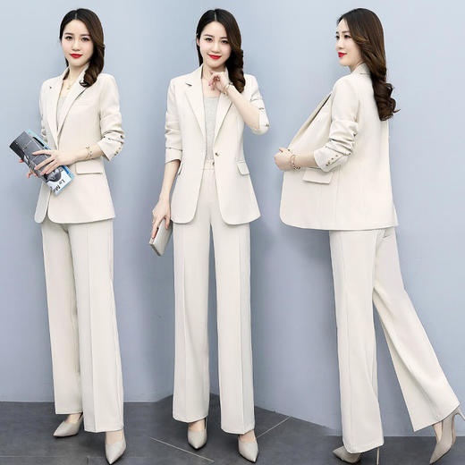 时尚休闲气质高级感，西装阔腿裤两件套 HR-GJC6211 商品图3