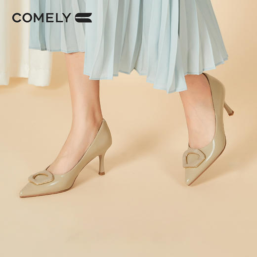 康莉2022年春款浅口尖头细跟女单鞋KYQ21080 商品图0