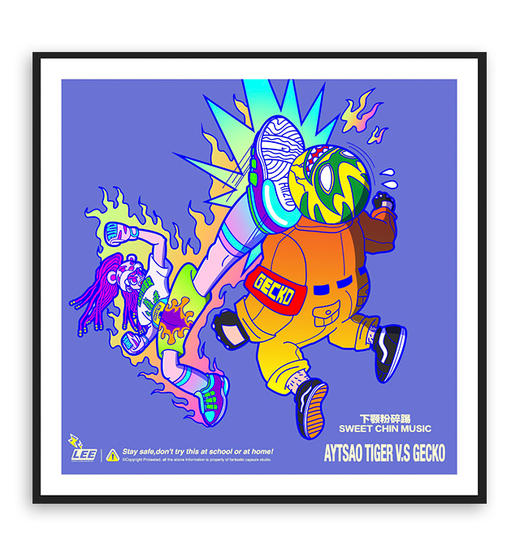 ZZ_LEE｜『下颚粉碎踢』RISO 30cm x 30cm 商品图0