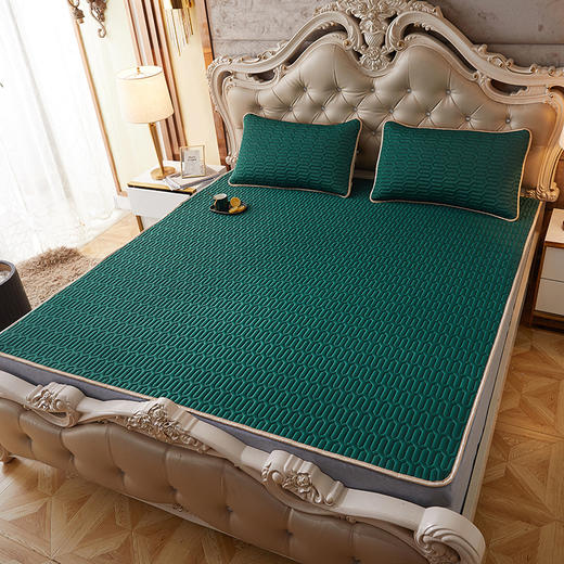 【大豆纤维 乳胶凉席三件套】夏日睡眠黑科技 天然冰感 清爽透气 凉感冰丝面料 不闷不热不沾身 自带清凉 持久凉爽 商品图5