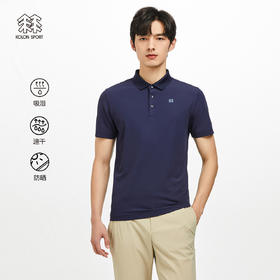 KOLONSPORT可隆POLO衫男款速干衣防晒短袖男士运动上衣保罗衫LHPT2MT535