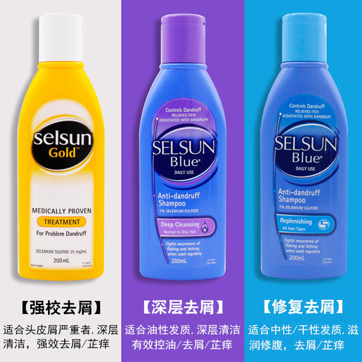 澳洲Selsun 强效去屑止痒洗发水200ml跨境购 商品图1