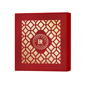 澜沧古茶红色窗花公版大饼礼盒